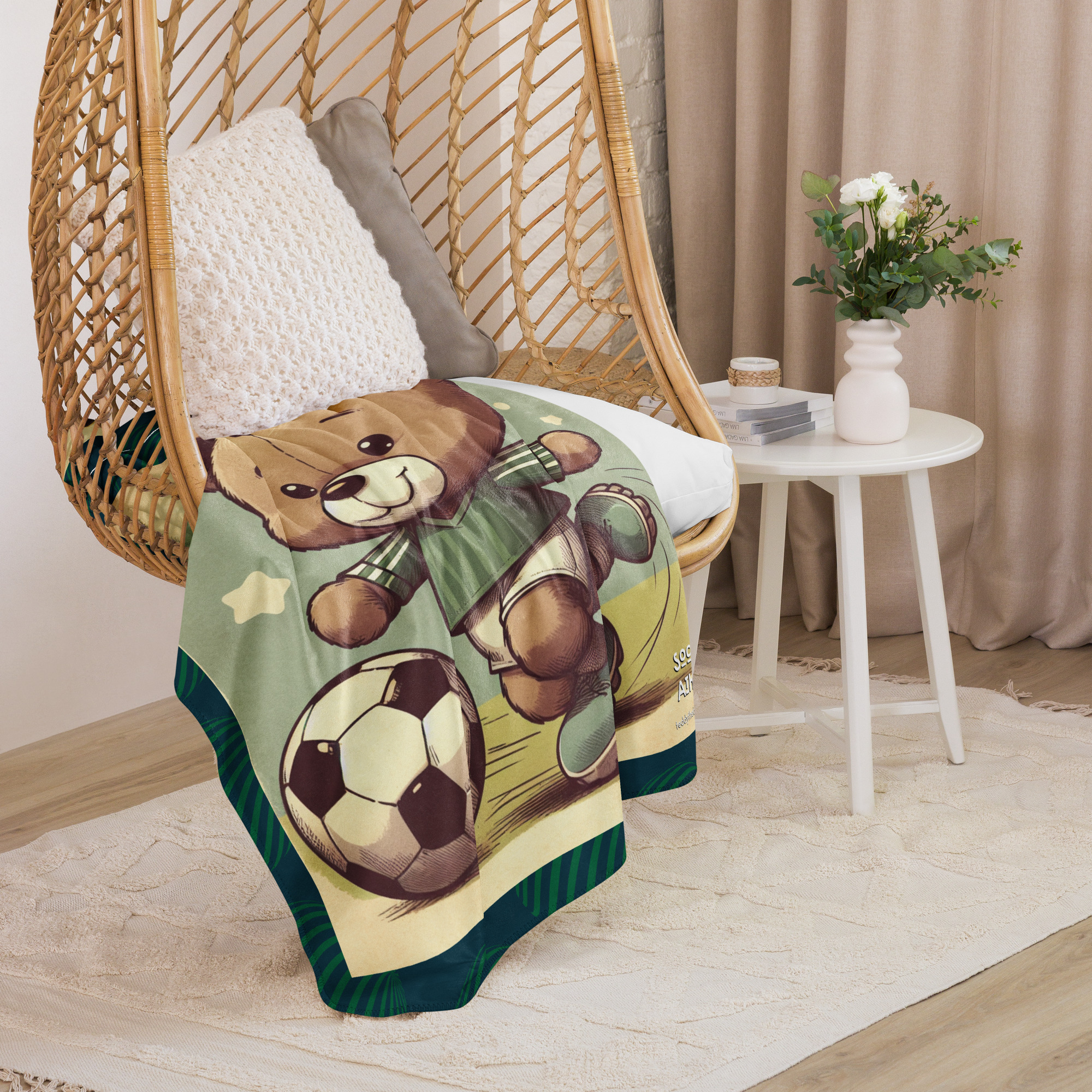 Soccer Boss - Blanket (Vintage Bear) - Image 4
