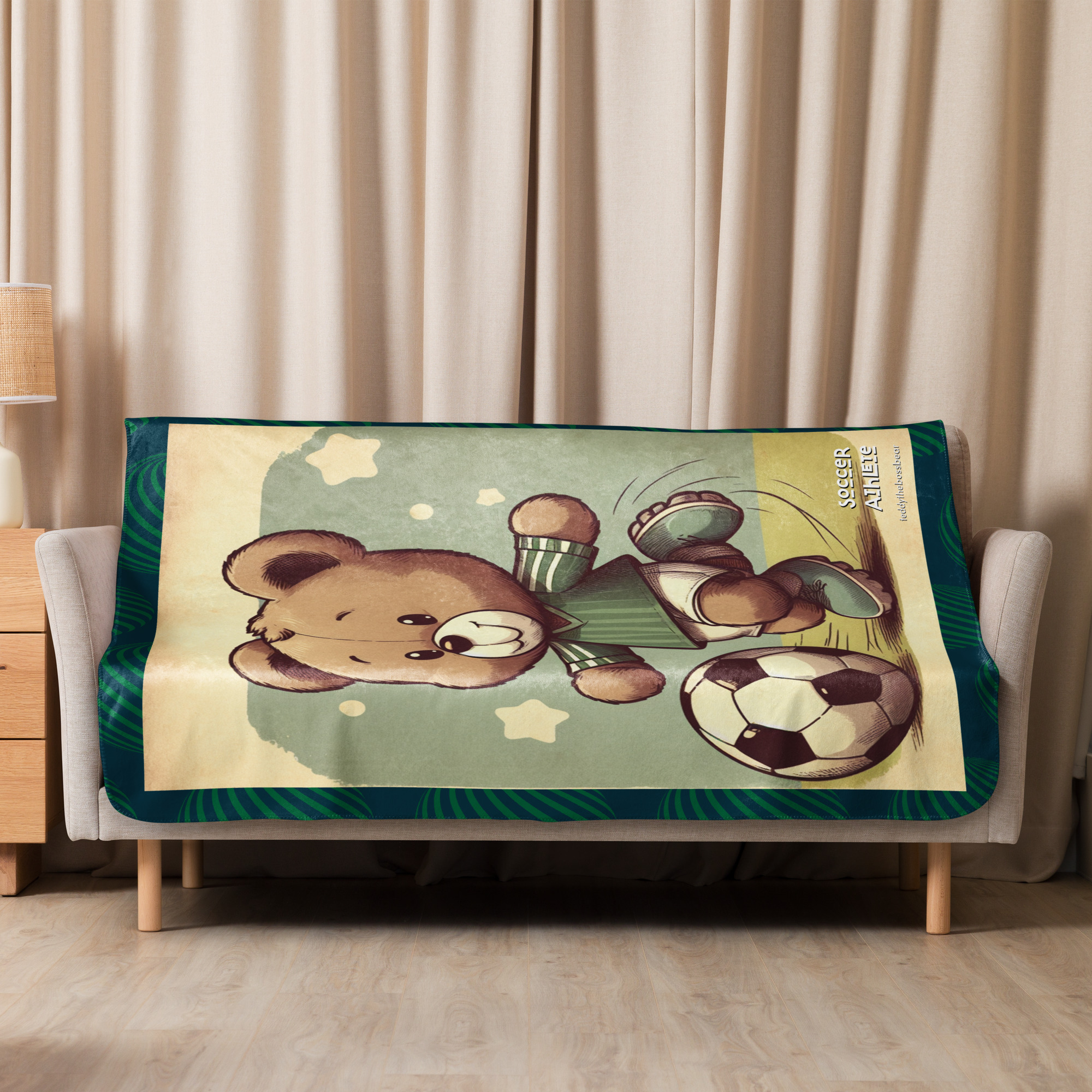 Soccer Boss - Blanket (Vintage Bear) - Image 3
