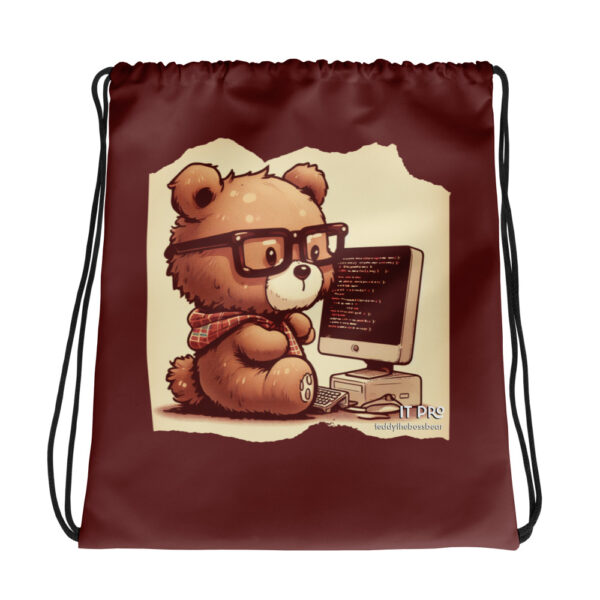 IT Boss - Drawstring Bag (Vintage Bear) - Image 2