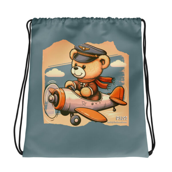 Pilot Boss - Drawstring Bag (Vintage Bear) - Image 2