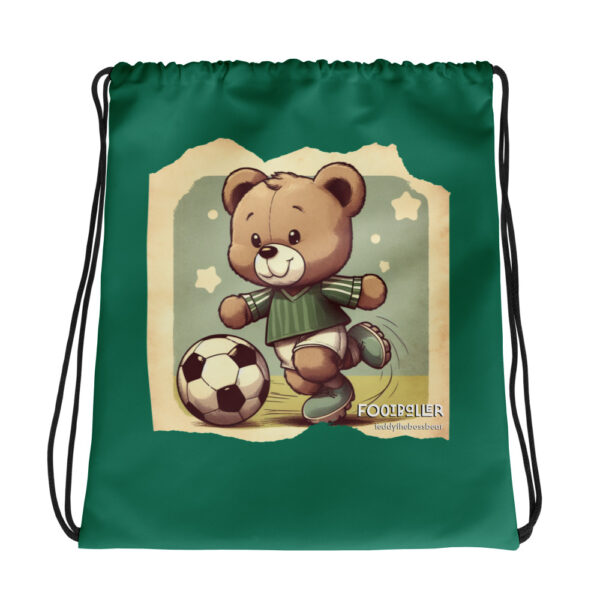 Footballer Boss - Drawstring Bag (Vintage Bear) - Image 2