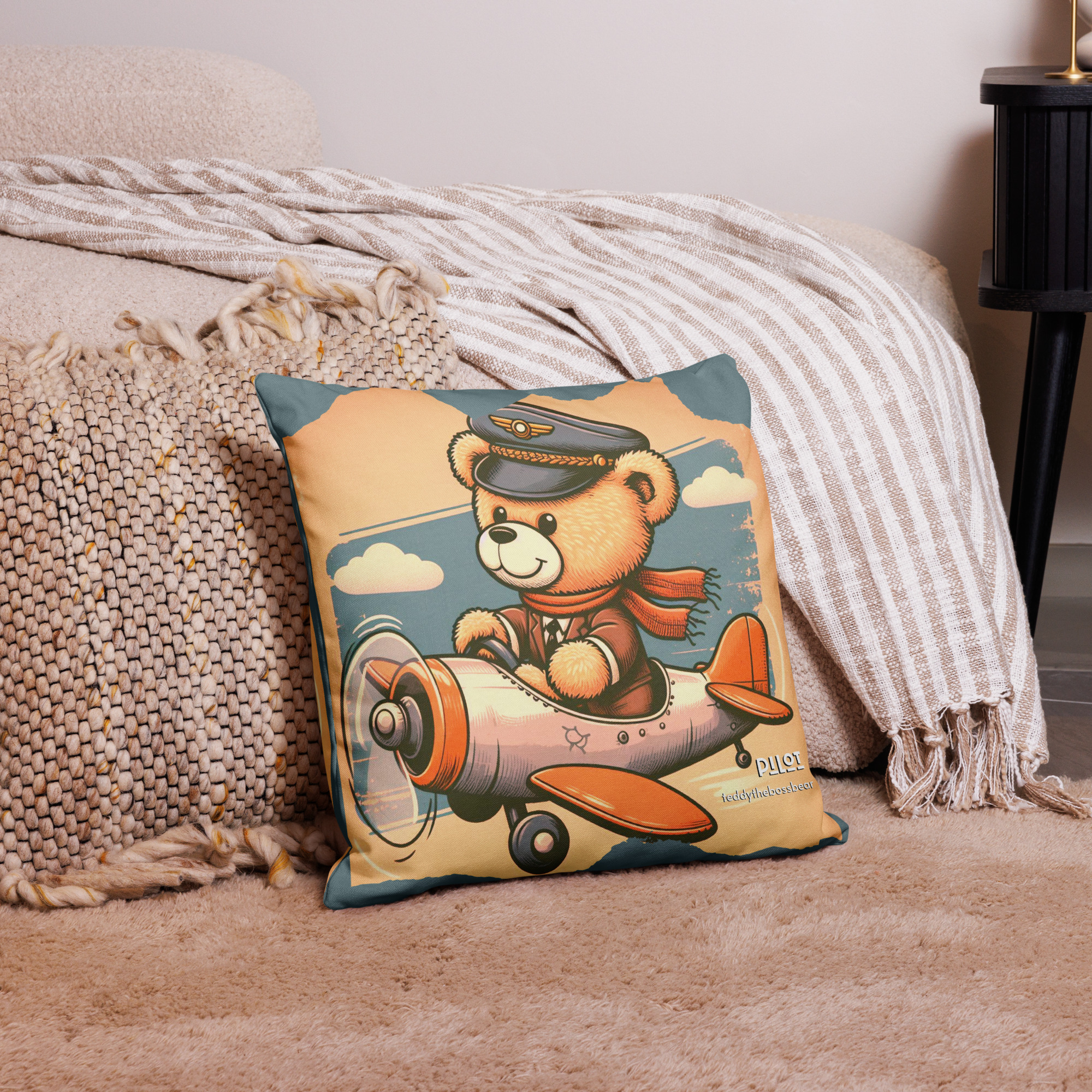 Pilot Boss - Pillowcase (Vintage Bear)