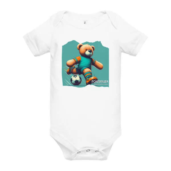 Footballer Boss - Baby Onesie (Brown Bear) - Image 10