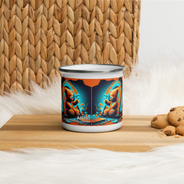 Artist Boss - Enamel Mug (Brown Bear) - Image 2