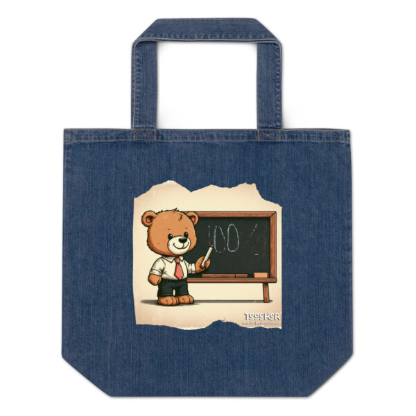 Teacher Boss - Denim Tote (Vintage Bear) - Image 2