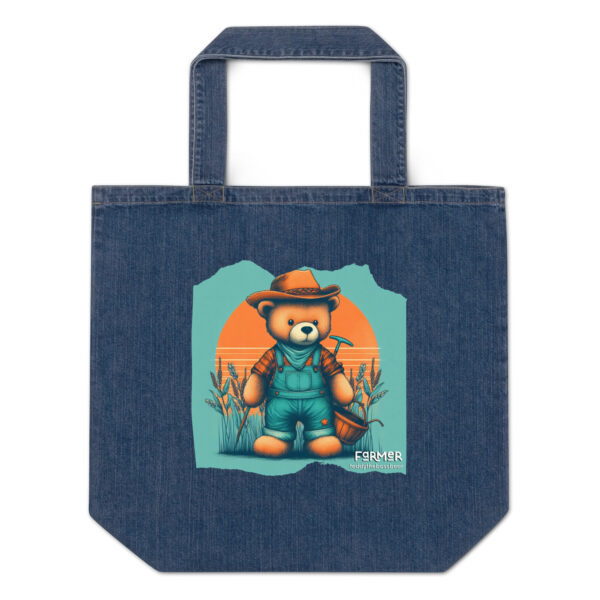 Farmer Boss - Denim Tote (Brown Bear) - Image 2