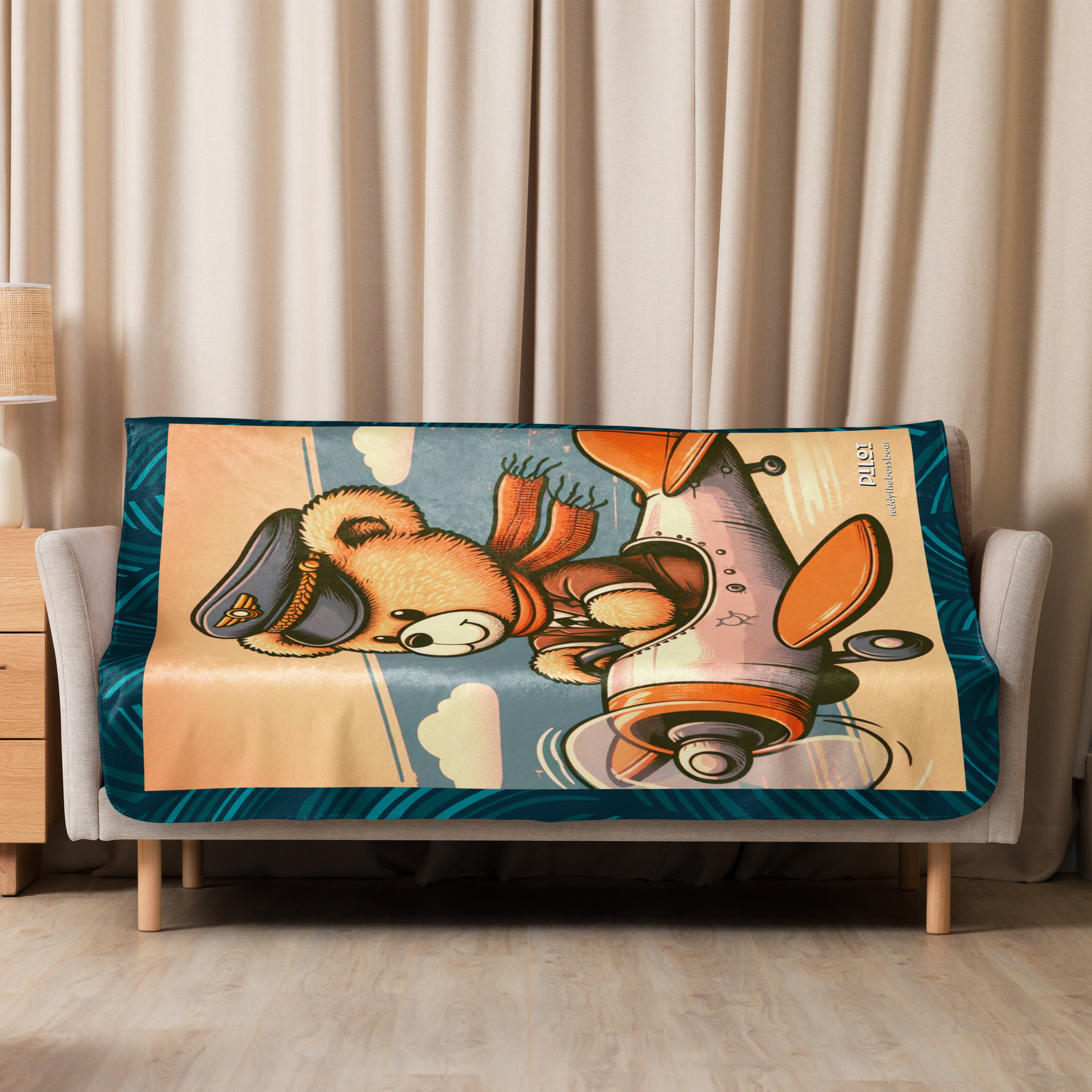 Pilot Boss - Blanket (Vintage Bear) - Image 3