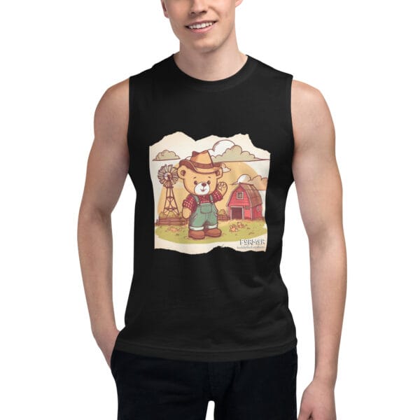 Farmer Boss - Tank Top (Vintage Bear) - Image 2