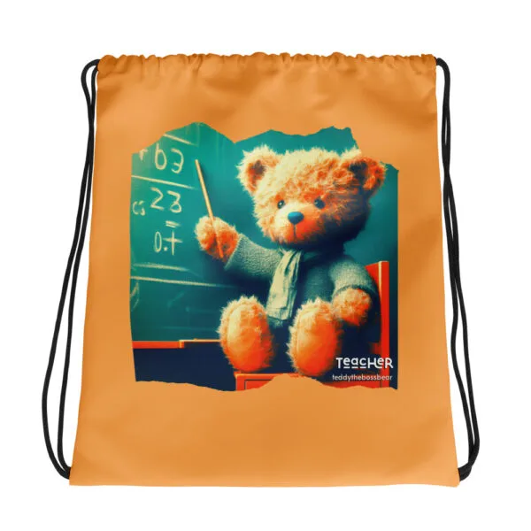 Teacher Boss - Drawstring Bag (Brown Bear) - Image 2