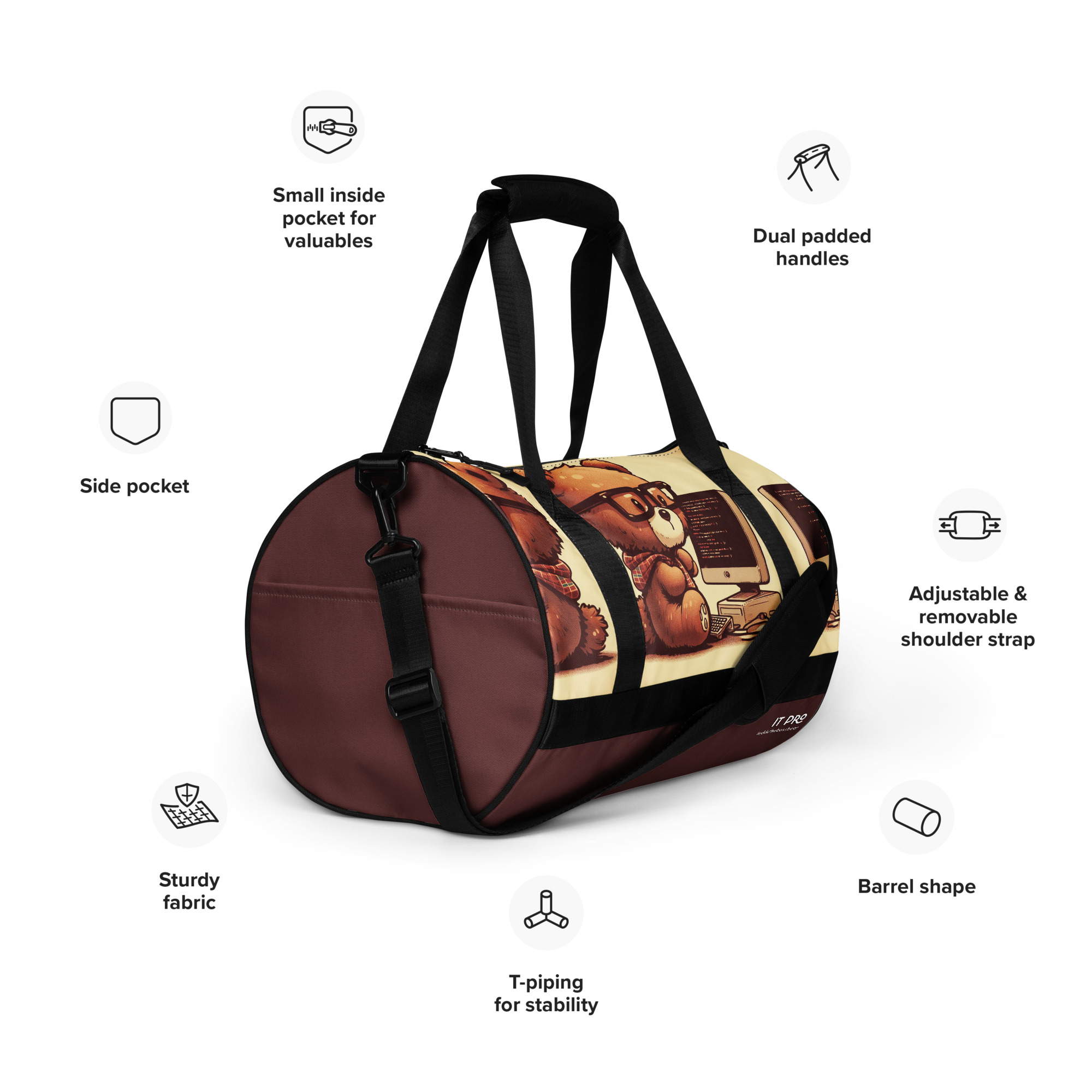 IT Boss - Gym Bag (Vintage Bear) - Image 8