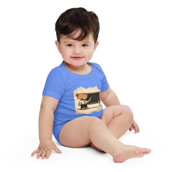 Teacher Boss - Baby Onesie (Vintage Bear) - Image 5