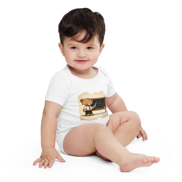 Teacher Boss - Baby Onesie (Vintage Bear) - Image 9
