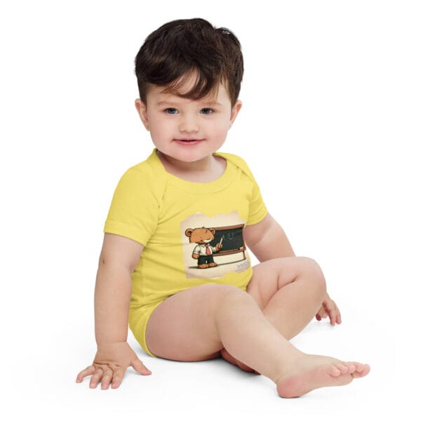Teacher Boss - Baby Onesie (Vintage Bear) - Image 11