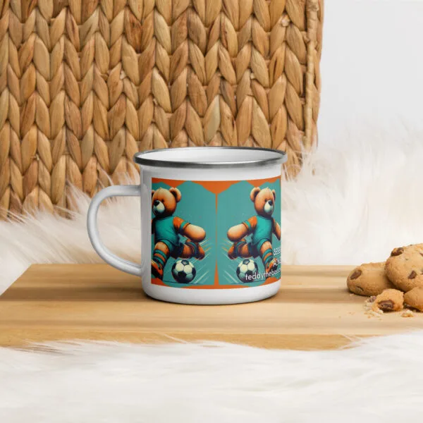 Soccer Boss - Enamel Mug (Brown Bear)