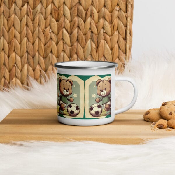 Soccer Boss - Enamel Mug (Vintage Bear) - Image 3