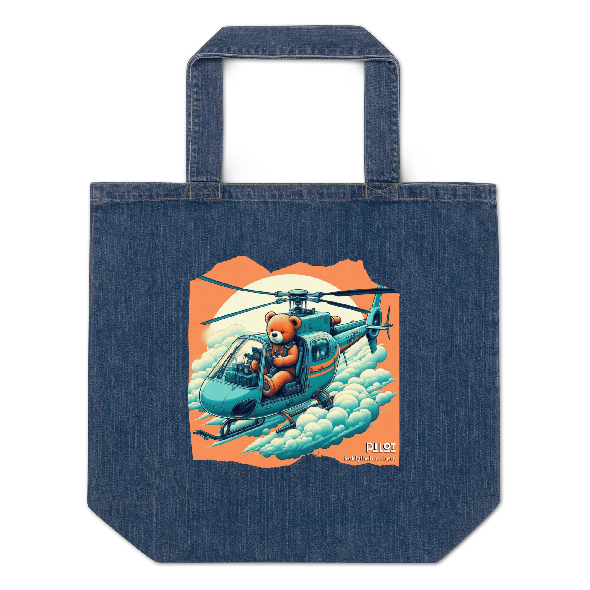 Pilot Boss - Denim Tote (Brown Bear) - Image 2