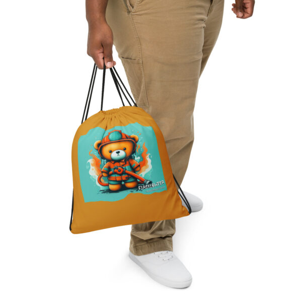 Firefighter Boss - Drawstring Bag (Brown Bear) - Image 3