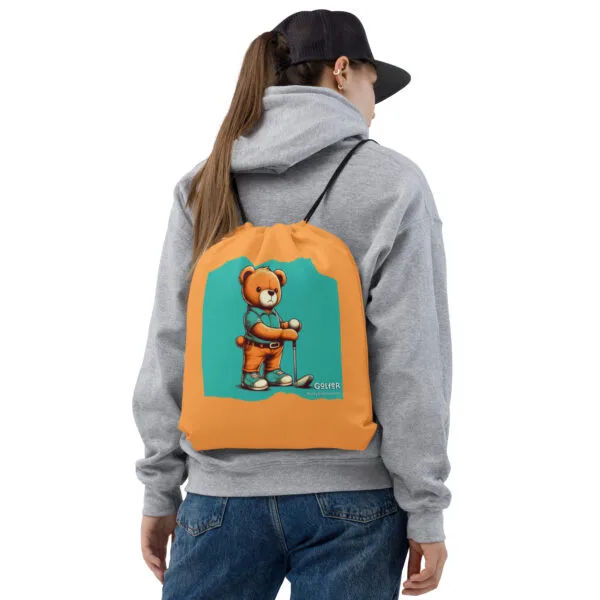 Golfer Boss - Drawstring Bag (Brown Bear)
