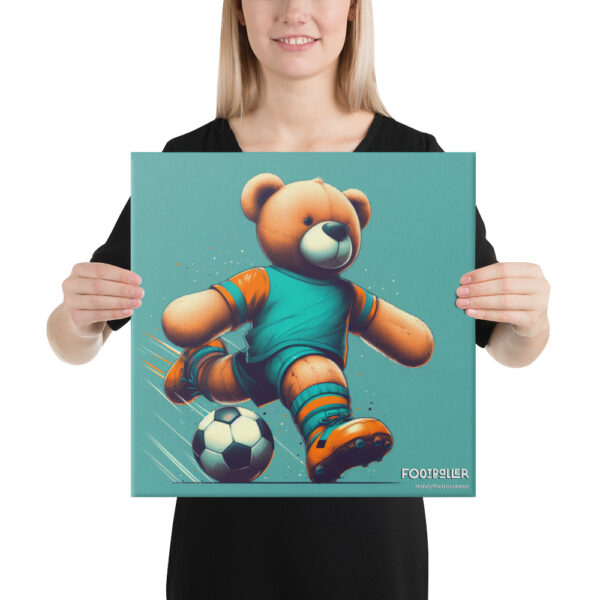 Footballer Boss - Canvas Print (Brown Bear) - Image 3