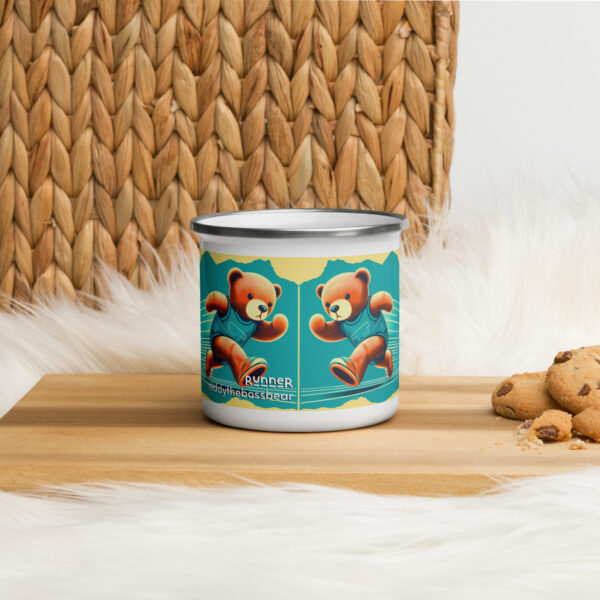 Runner Boss - Enamel Mug (Brown Bear) - Image 2