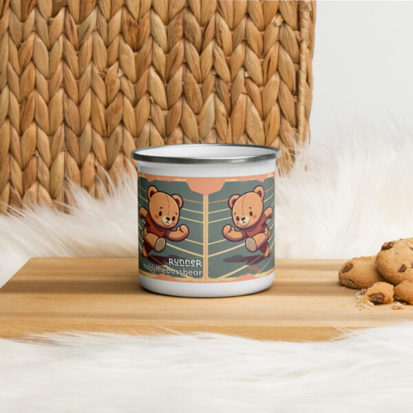 Runner Boss - Enamel Mug (Vintage Bear) - Image 2