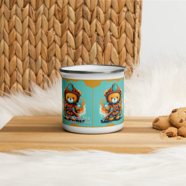 Firefighter Boss - Enamel Mug (Brown Bear) - Image 2