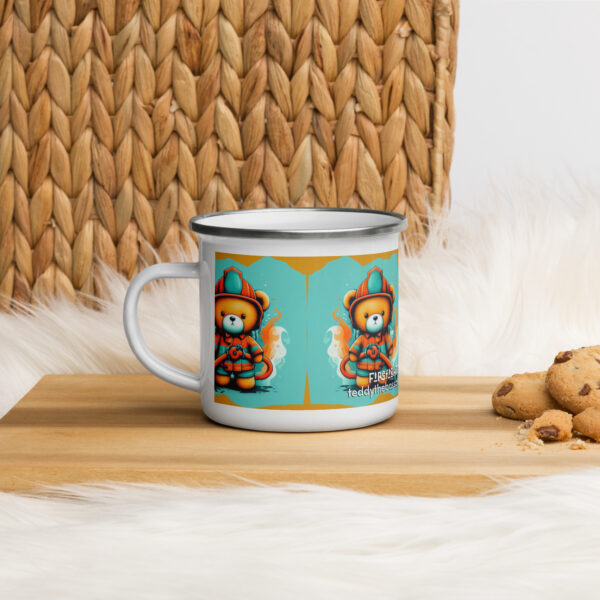 Firefighter Boss - Enamel Mug (Brown Bear)
