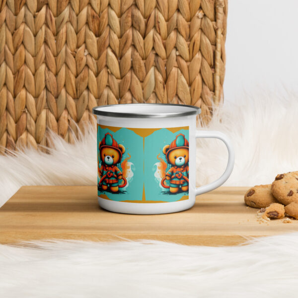 Firefighter Boss - Enamel Mug (Brown Bear) - Image 3