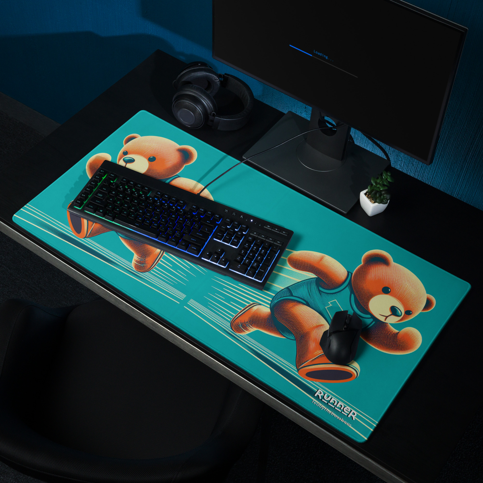 Runner Boss - Gaming Mouse Pad (Brown Bear)