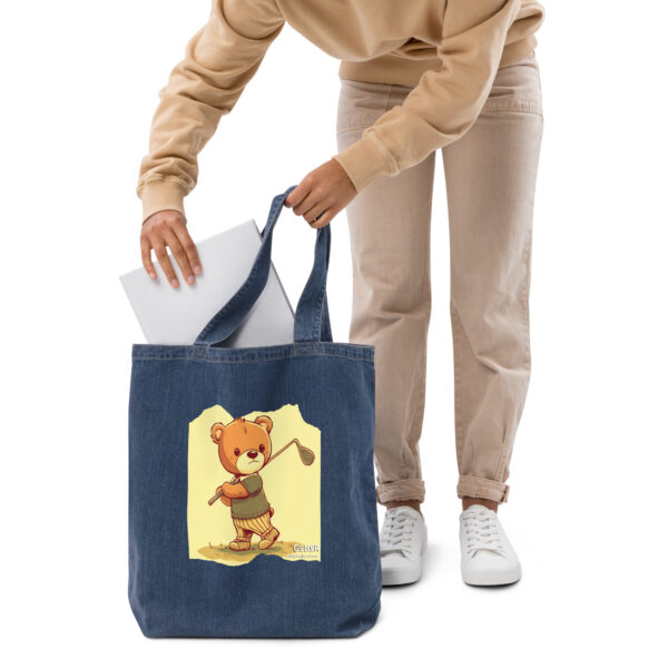 Golfer Boss - Denim Tote (Vintage Bear) - Image 4