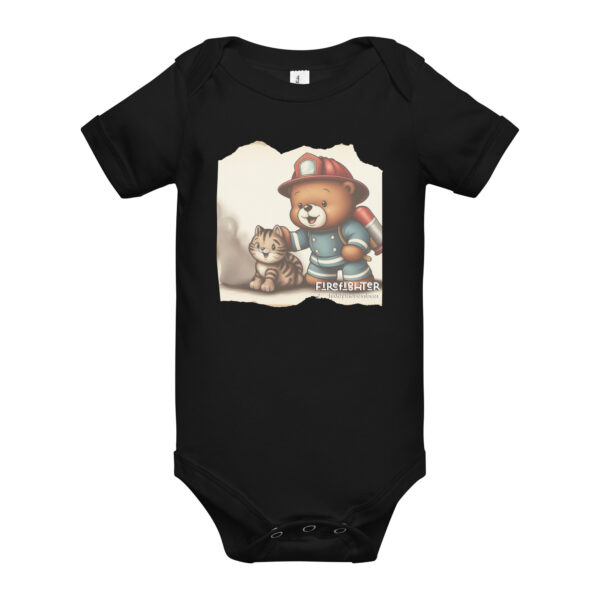 Firefighter Boss - Baby Onesie (Vintage Bear) - Image 2