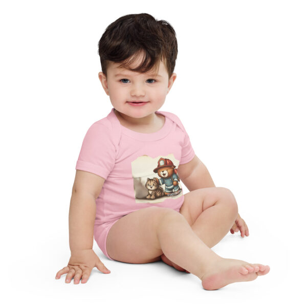 Firefighter Boss - Baby Onesie (Vintage Bear) - Image 7