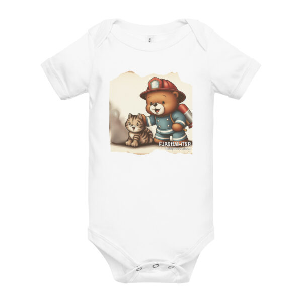 Firefighter Boss - Baby Onesie (Vintage Bear) - Image 10