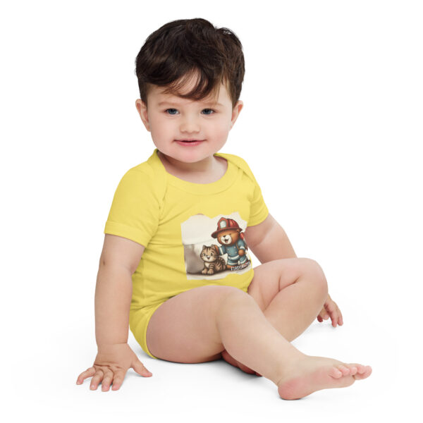 Firefighter Boss - Baby Onesie (Vintage Bear) - Image 11