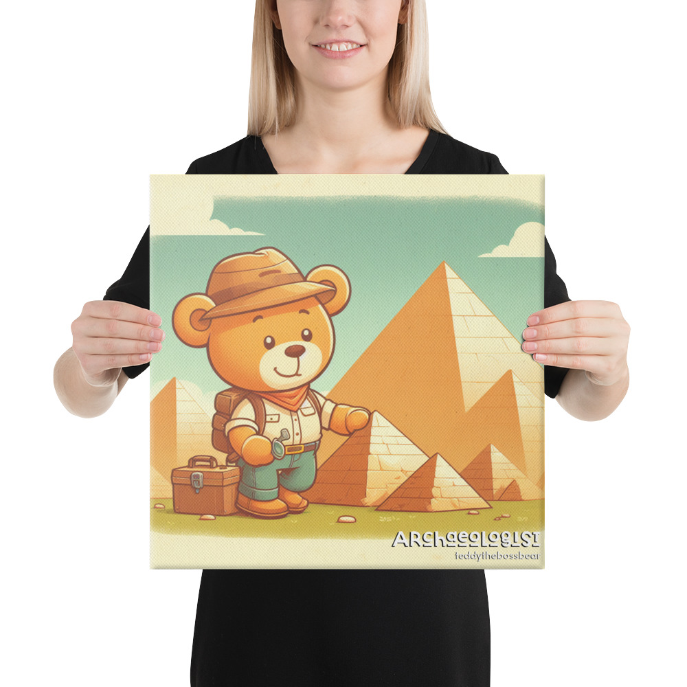 Archaeologist Boss - Canvas Print (Vintage Bear) - Image 3
