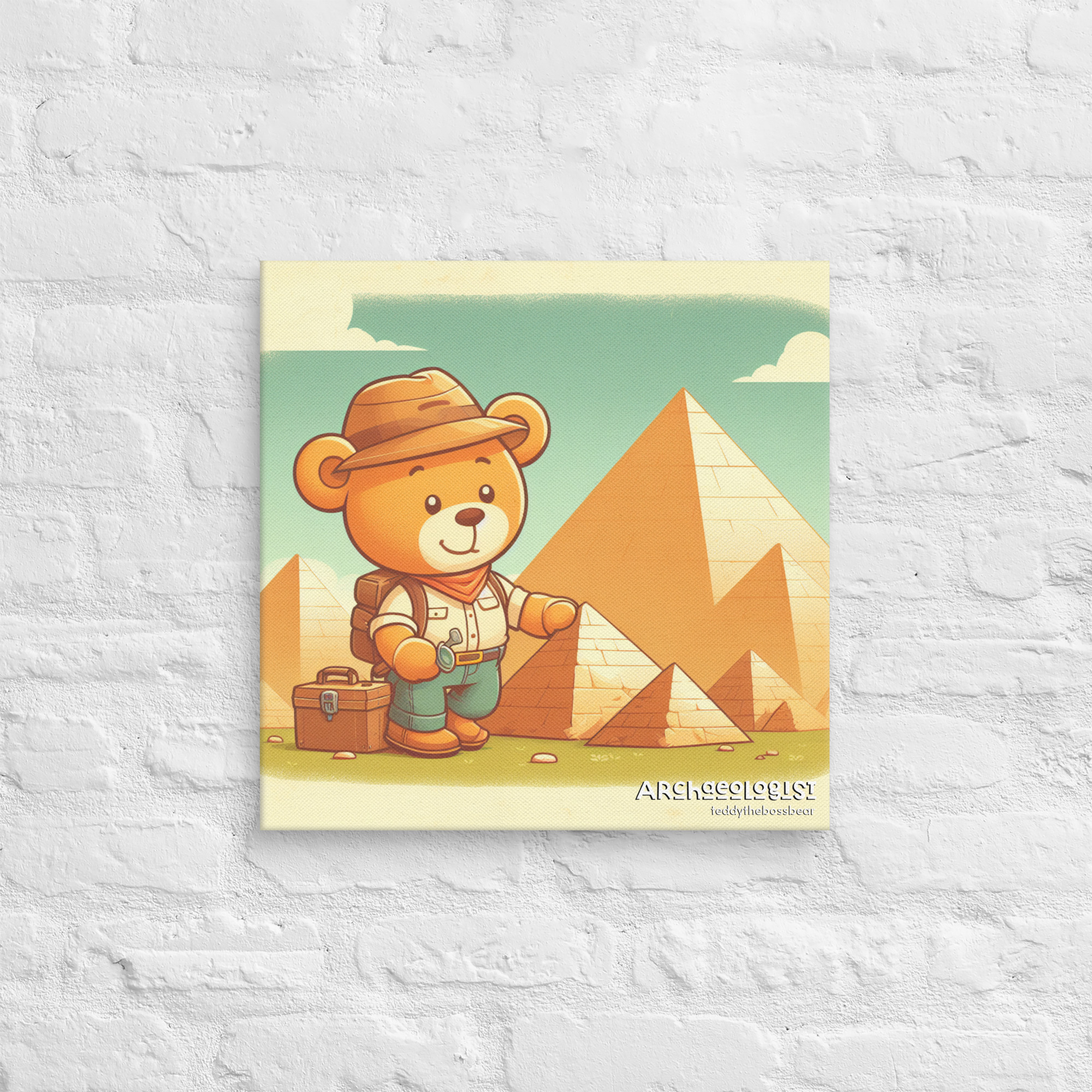 Archaeologist Boss - Canvas Print (Vintage Bear) - Image 2