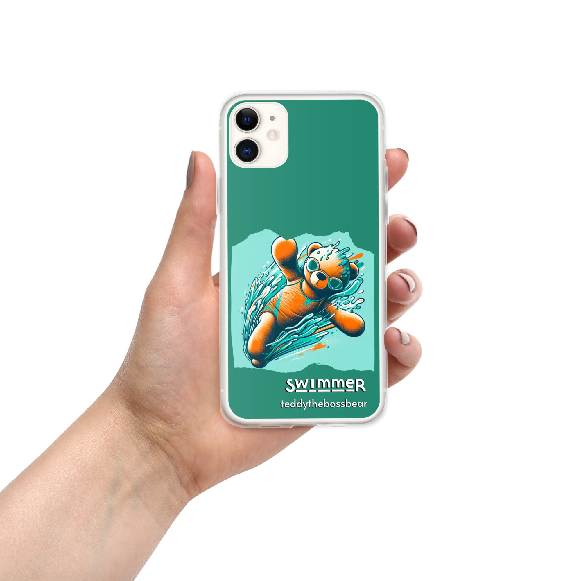 Swimmer Boss - iPhone® Case (Brown Bear) - Image 4