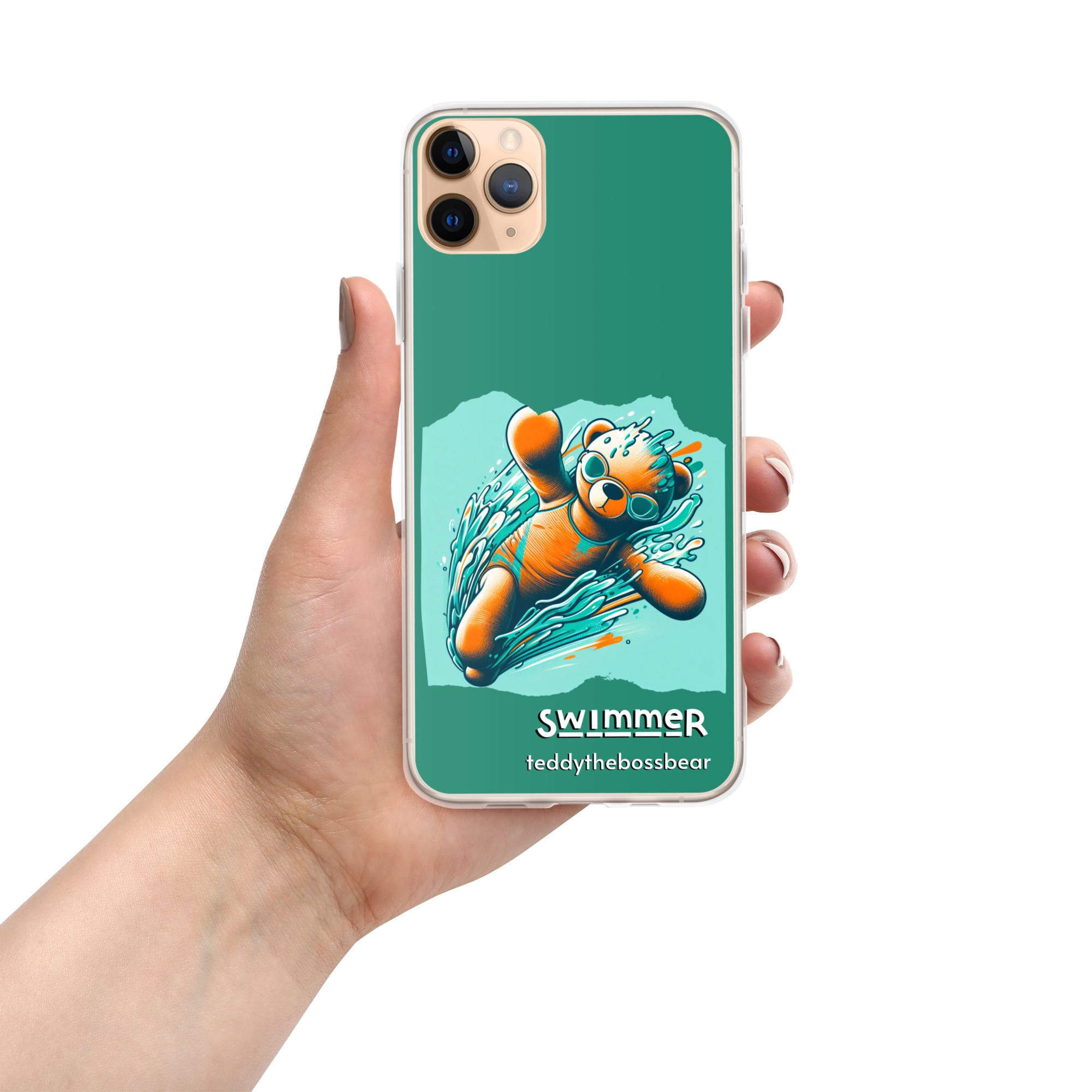 Swimmer Boss - iPhone® Case (Brown Bear) - Image 2