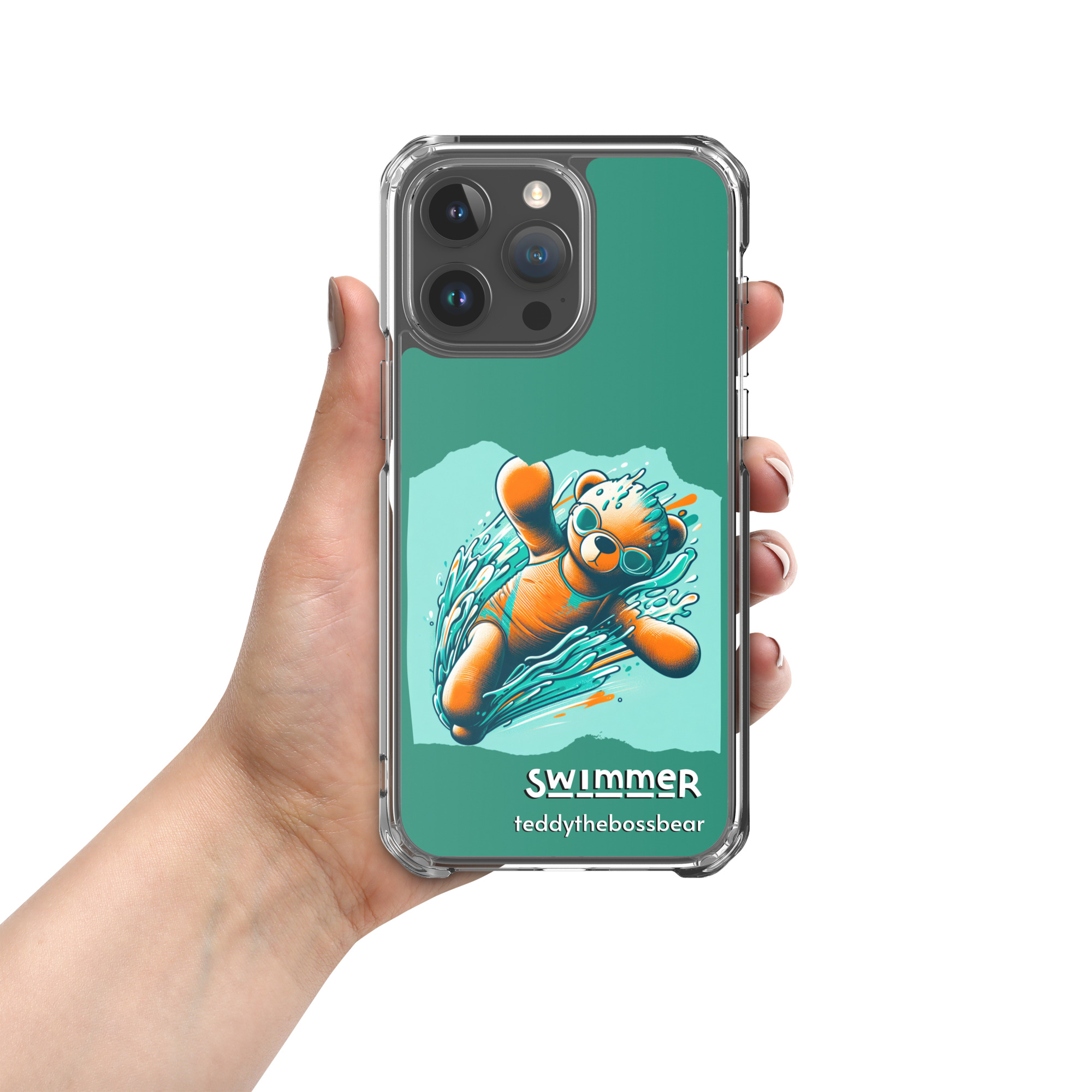 Swimmer Boss - iPhone® Case (Brown Bear)