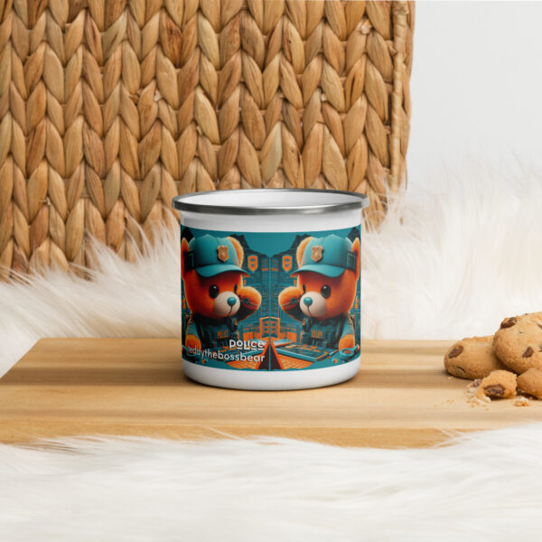 Police Boss - Enamel Mug (Brown Bear) - Image 2