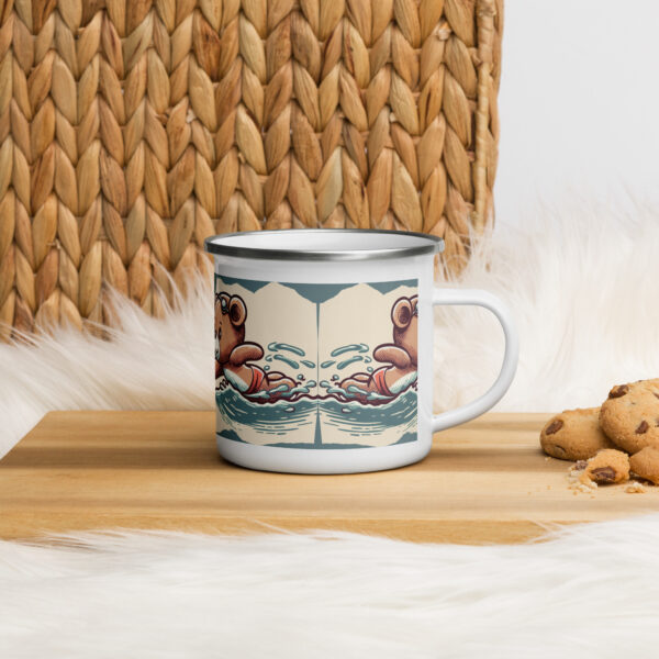 Swimmer Boss - Enamel Mug (Vintage Bear) - Image 3