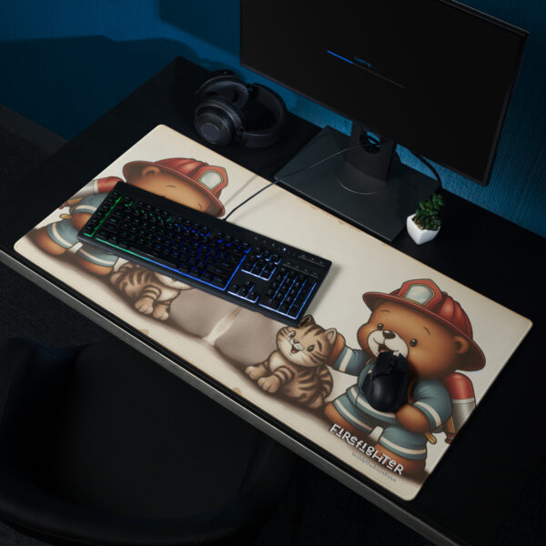 Firefighter Boss - Gaming Mouse Pad (Vintage Bear)