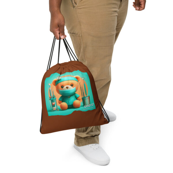 Dentist Boss - Drawstring Bag (Brown Bear) - Image 3