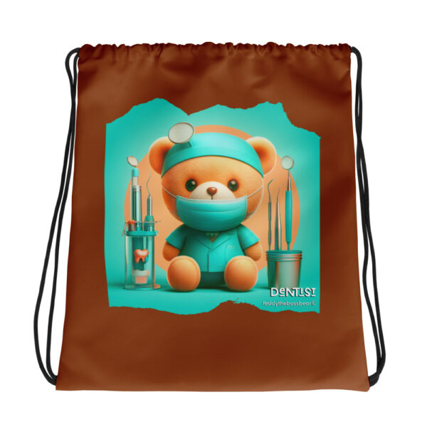 Dentist Boss - Drawstring Bag (Brown Bear) - Image 2