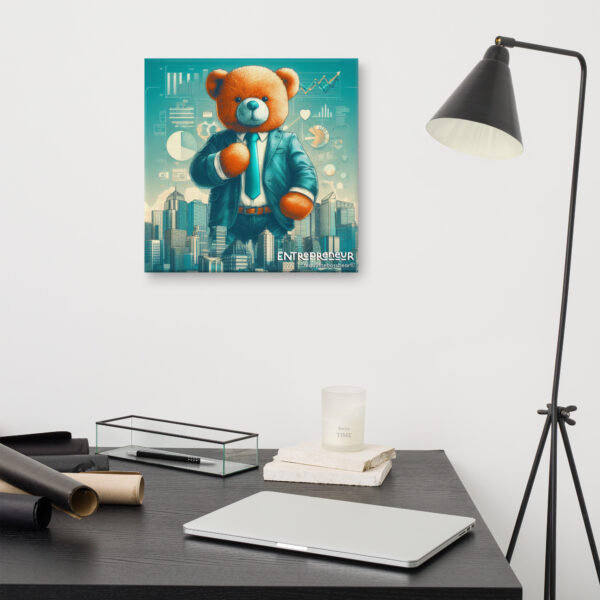 Entrepreneur Boss - Canvas Print (Brown Bear)