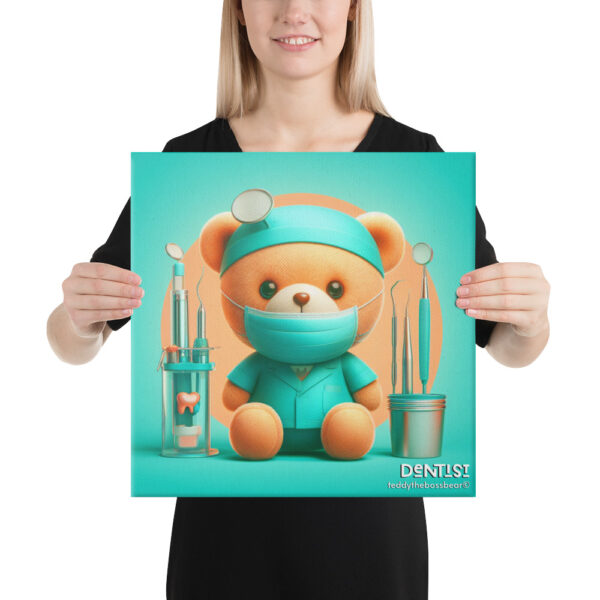 Dentist Boss - Canvas Print (Brown Bear) - Image 3