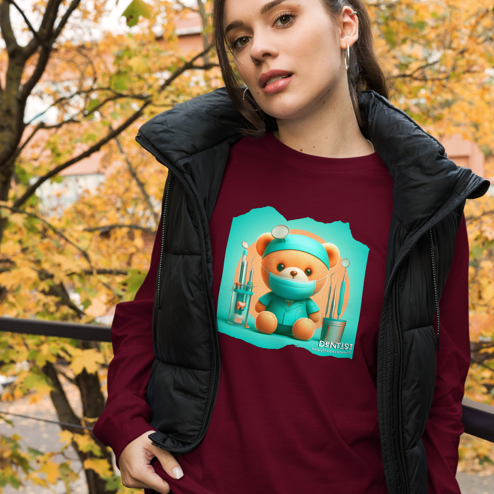 Dentist Boss - Long Sleeve (Brown Bear) - Image 7