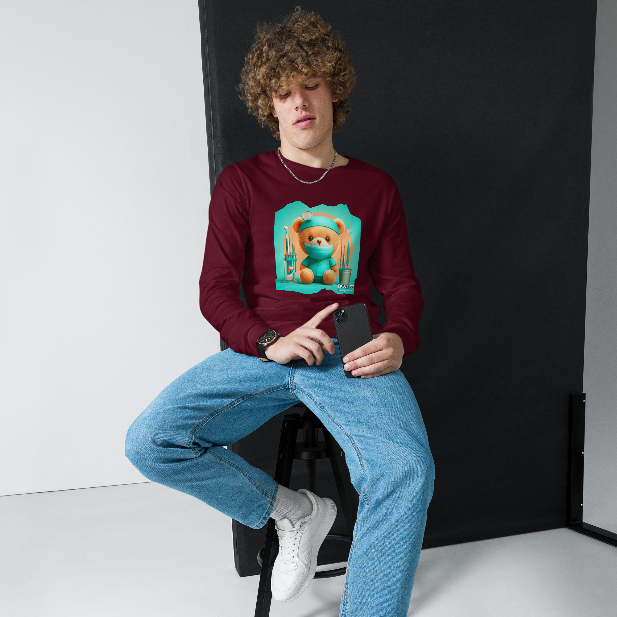 Dentist Boss - Long Sleeve (Brown Bear) - Image 6