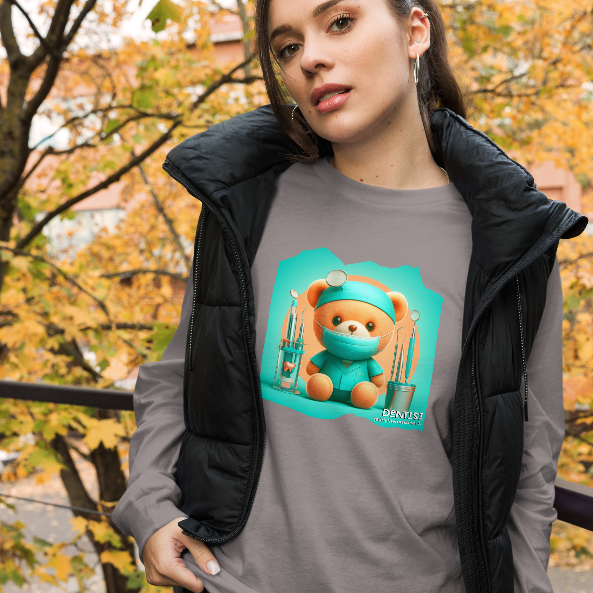 Dentist Boss - Long Sleeve (Brown Bear) - Image 13