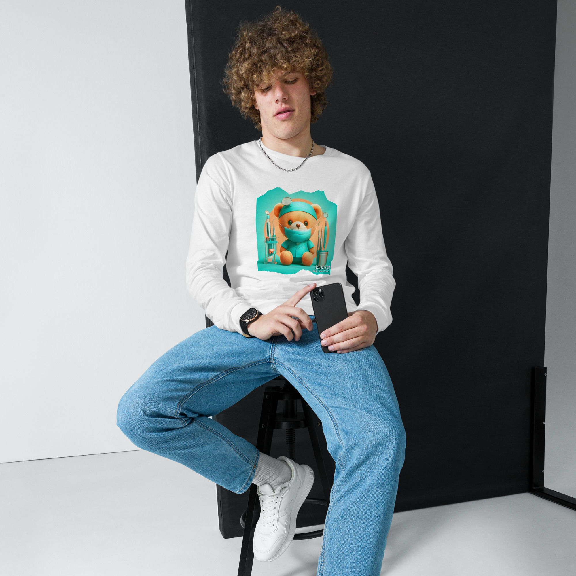 Dentist Boss - Long Sleeve (Brown Bear) - Image 15